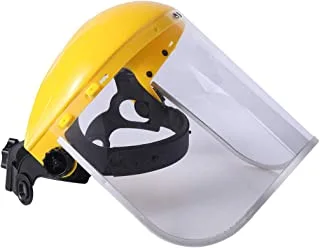 BMB TOOLS Yellow Full Transparent Welding Face Shield - Professional Safety Gear for Welders | Welding Helmet, Full Face Mask Protection, Weld Equipment, Transparent Safety Visor Headgear Guard.