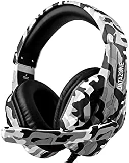 Gaming Headset For Datazone Devices Over-Ear Surround Sound Headphones With Microphone Noise Canceling Ergonomic Earmuffs For Laptop- Dz-K173/ Camouflage Gray Medium