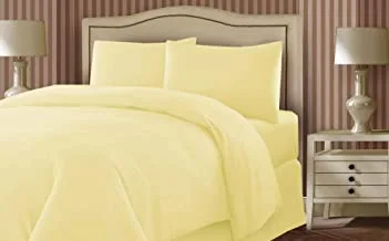 Ibed home solid colors bedsheets 3 pieces bedding set, 200 tc, king size, ibed home cream