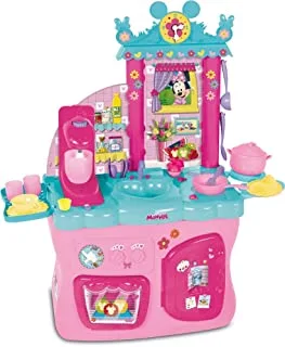 IMC Toys- Minnie Mouse Kitchen with 17 Accessories, for Ages 3+ Years Old