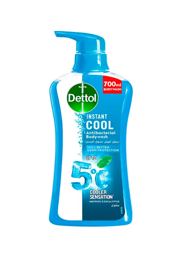 Dettol Instant Cool Antibacterial Body Wash Menthol And Eucalyptus 700ml