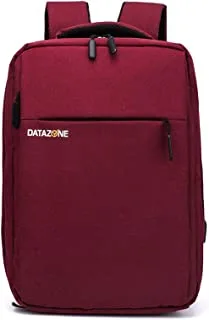داتا زون حقيبة كمبيوتر محمول كبيرة ومنظمة ، خفيفة الوزن ومقاومة للماء مع USB ، حقيبة ظهر للمدرسة والجامعة والأعمال والأجهزة اللوحية والأوراق والمستندات ، مقاس 15.6 DZ-BP06S (أحمر)