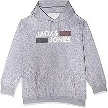 Jack & Jones mens Logo Sweat-hood Plus Size Sweatshirt (pack of 1)