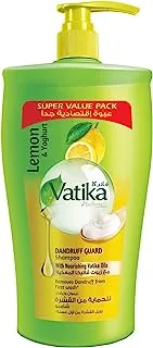 Vatika Naturals Dandruff Guard Shampoo, Natural Extracts Of Lemon & Yoghurt, Removes Dandruff From First Wash - 1000ml
