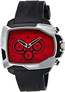 Fastrack Red Dial Chronograph Watch For Men