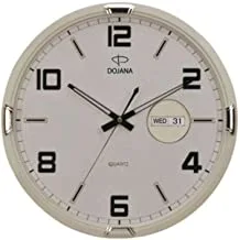 Dojana wall clock, silver and white, dw184