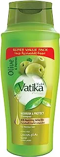 Vatika Naturals Nourish and Protect Shampoo | Natural & Herbal | Enriched with Olive and Henna | For Normal Hair - 600 + 100ml Free