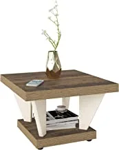 Artely Holanda Coffee Table, Pine Brown With Off White - W 59 cm X D 59 cm X H 37.5 Cm