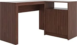 طاولة مكتب من بي ار في بثلاثة أرفف ، بني (BC 65-164) 76.6 سم × 123 سم × 104.5 سم