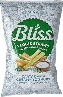 Kitco Bliss Veggie Straws Zaatar With Creamy Yoghurt Snack, 135 g, Multicolour