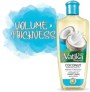 Vatika Naturals Coconut Enriched Hair Oil | Rosemary & Vitamin E | Provides Volume & Thickness | For Fine, Thin & Limp Hair - 200 ml