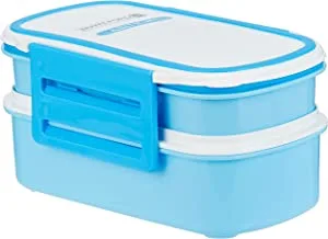 Royalford Airtight Lunch Box With 2 Layer Portable & Practical Lunch Box Student Lunch Box Thicklayer Compartment Microwave/Dishwasher Safe Food Storage Box Set For Office Worker Food Container, Multi