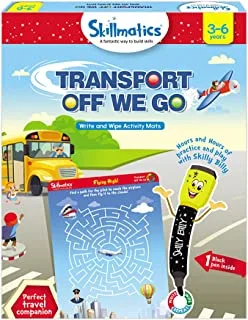 Skillmatics Write and Wipe Activity Mate Transport Off We Go, 3-6 Years - Pack of 0, multicolor