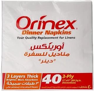 Orinex Dinner Napkins, 40 Pieces