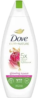 Dove Care by Nature Glowing Body Wash, with renew blend technology, Lotus & Rice Water, soap with ¼ moisturising cream, 250ml