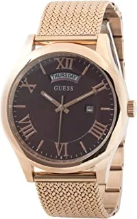 GUESS Dress Watch For Men, Stainless Steel Case, Red Dial, Analog -W0923G3