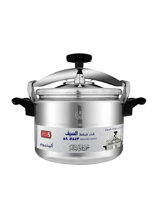 Alsaif Al Saif Aluminium Pressure Cooker Silver 9.0Liters