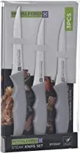 Royalford Rf9947 3Pc Steak Knife Set - Stainless Steel Fruit Knife Set Razor Sharp Blades Ultra Sharp Cooking Knives, Perfect For Carving & Chopping Best Kitchen Gift For Cooking Lovers & Chefs, Multi
