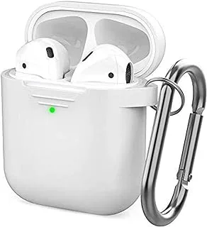 Ahastyle Keychain Silicone Case For Airpods - White