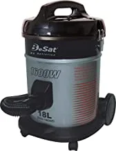 Besat Drum Vacuum Cleaner - 18L - 1600Watt, Black, Bsv1600D