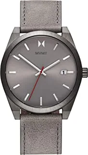 MVMT Element Men Grey Dial Grey Leather Watch - 28000042-D