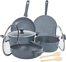 10Pc Forged Alumium Cookware Set Gray, Multi, Royalford, Rf9838Gr