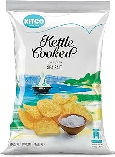Kitco Kettle Cooked Sea Salt Potato Chips, 150 G, Beige