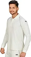 DSC Atmos Full Sleeve Polyester Cricket T-Shirt Size 26 (White/Navy)