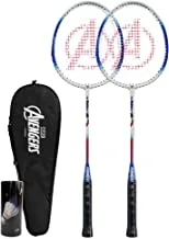 Joerex Badminton Racquet Marvel Captain America By Hirmoz - Size 26, Multi-Color