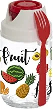 Herevin Fruit-Salad Decorated Jar - 660cc, Red, 131614-FT