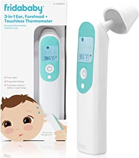 FridaBaby Infrared Thermometer 3-in-1 Ear, Forehead + Touchless for Babies, Toddlers, Adults, and Bottle Temperatures