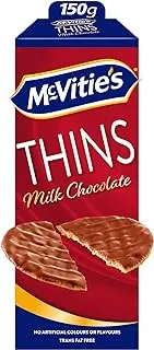McVities Digestive Thins Milk Chocolate Biscuits, 150 g