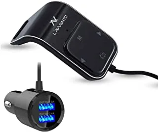 L'Avvento Mx443 3-In-1 Metal Bluetooth Car Charger, Black