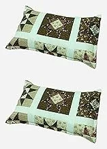 Pack Of 2 Microfiber Polyster Pillowcases, Shams Floral Pattern Envelope Closure Style, Ultra Soft And Premium Quality Size:50 * 75 Cm