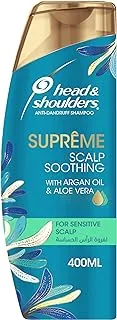 Head & Shoulders Supreme Anti-Dandruff Shampoo With Argan Oil And Aloe Vera For Sensitive Scalp Soothing, 400 ML