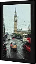 LOWHA architecture-big-ben-buildings-2028885 Wall art wooden frame Black color 23x33cm By LOWHA