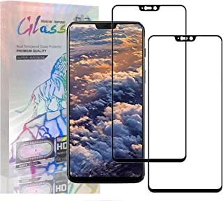 for Oneplus 6 Screen Protector, 9H Hardness Full Screen Tempered Glass for Oneplus 6, Anti-Scratch, Anti-Fingerprint (Black) 2-Pack