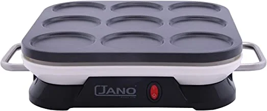 JANO 1400W Electric Crepe Maker 9 Pcs, Molds Machine , White, E04404 2 Years warranty