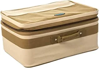 الرماية حقيبة صغيرة للرحلات قماش + بولي كلوريد الفينيل (بيج) 32 × 25 × 3