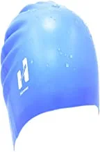 Hirmoz Adult Silicone Swim Cap For Unisex, Blue, H-SC4602 BL