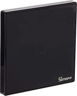 Sonoff Tx T3UK1C-Tx 86 1 Gang Way Smart Wifi Switch Rf433 Remote Control For Alexa Google Home UK Plug - Black