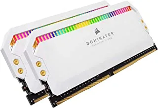 كورسير دومينيتور بلاتينيوم RGB 16 جيجابايت (2 × 8 جيجابايت) DDR4 3600 (PC4-28800) C18 1.35 فولت ذاكرة سطح المكتب - أبيض ، CMT16GX4M2C3600C18W