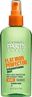 رذاذ فرد الشعر من Garnier Fructis Style Flat Iron Perfector ، أملس ، 6 أونصة سائلة