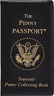 Penny passport souvenir penny collecting book for coins fits 36 pressed pennies and 8 pressed quarters or nickels
