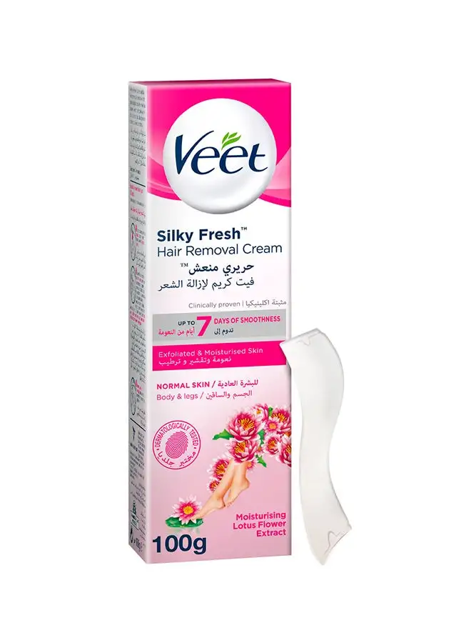 Veet Moisturising Lotus Flower And Legs Silky Fresh Hair Removal Cream For Normal Skin 100.0grams