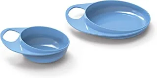 Nuvita Easy Eating Smart Bowl and Dish, Blue - Pack of 1