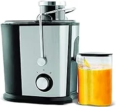 Clikon Juice Extractor With Sharp Stainless Steel Blades, 2 Speed Function, Shockproof Body, 600 Watts, 2 Years Warranty, Silver And Black - Ck2292