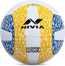 Nivia Classic Volleyball, Size 4 (White), yellow