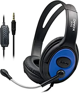 Komc Gaming And Laptop Headphones Are Lightweight And Comfortable To Wear-S66-Blue, Medium, Wired