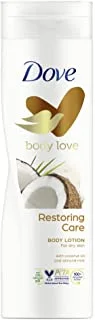 DOVE Body Love Restoring Care Body Lotion, made with 100% natural oils, Coconut Oil and Almond Milk, up to 72 hours of moisturization, 400ml